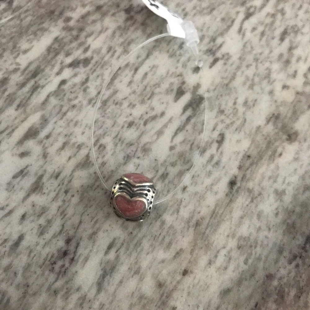 pink heart pandora charm